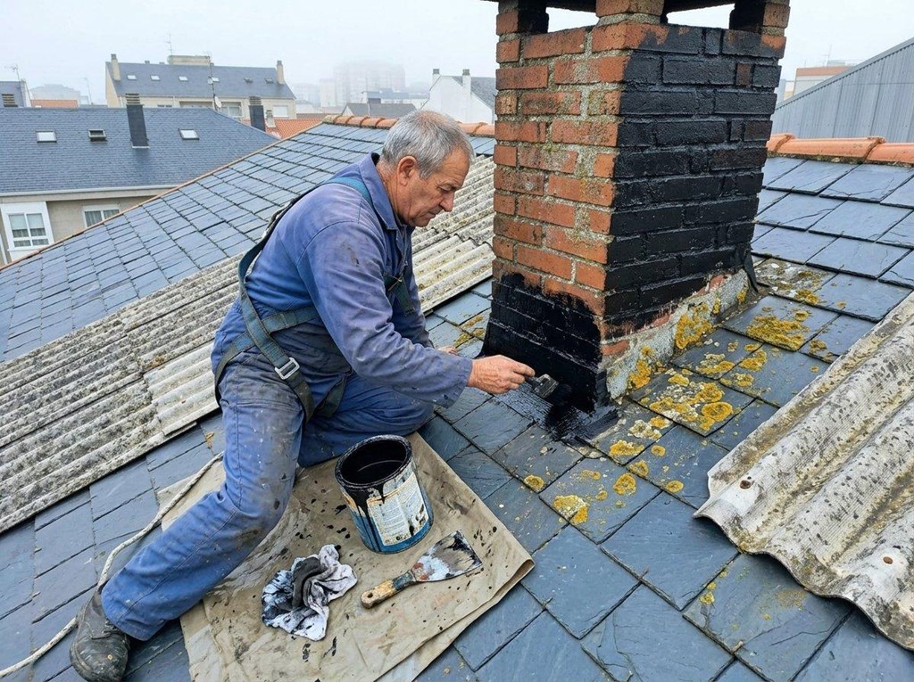 Foto 1 Adiós a las grietas: sellado de base de chimeneas en A Coruña