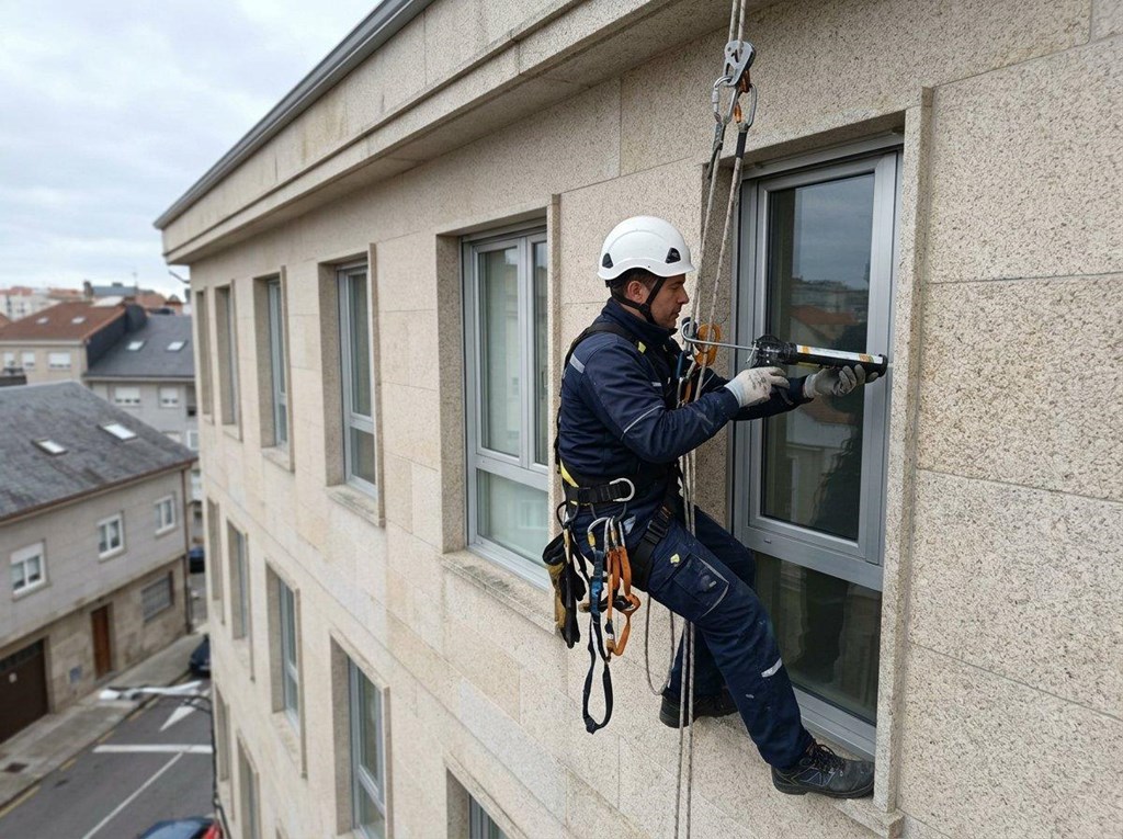 Foto 1 Así protegemos tu hogar: sellado de ventanas en altura en A Coruña